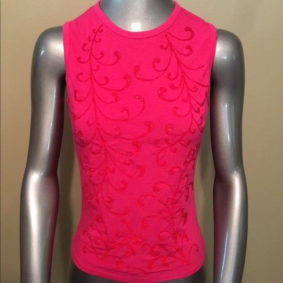 Vintage Rampage pink beaded tank tops - Picture 1 of 8